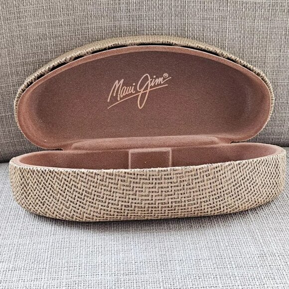 Maui Jim Glasses Case Hard Case for Eyewear Sunglasses Tan Case only - Picture 3 of 10